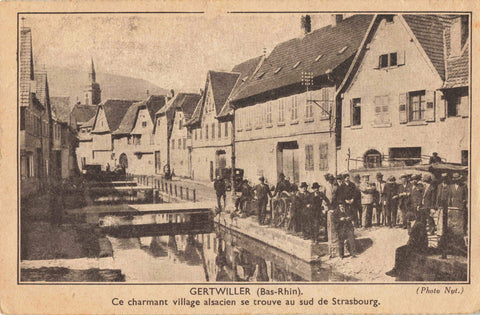 Old postcard of Gertwiller in Alsace 
