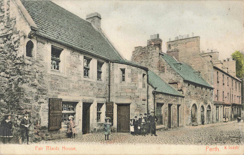 Old postcard of Fair Maid's House, Perth in Scotland