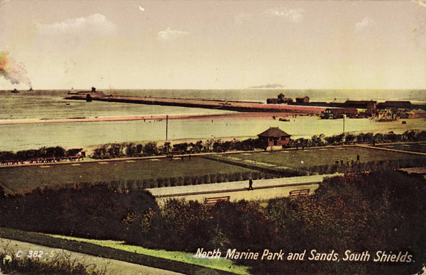 1919 postcard of North Marine Park and Sands, South Shields