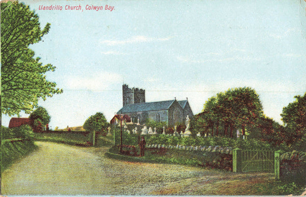 1920 postcard of Llandrillo Church, Colwyn Bay