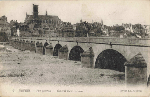 Old postcard of Nevers in France
