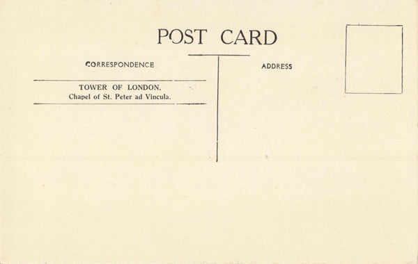 TOWER OF LONDON - OLD POSTCARD (ref 6314/21/W2)