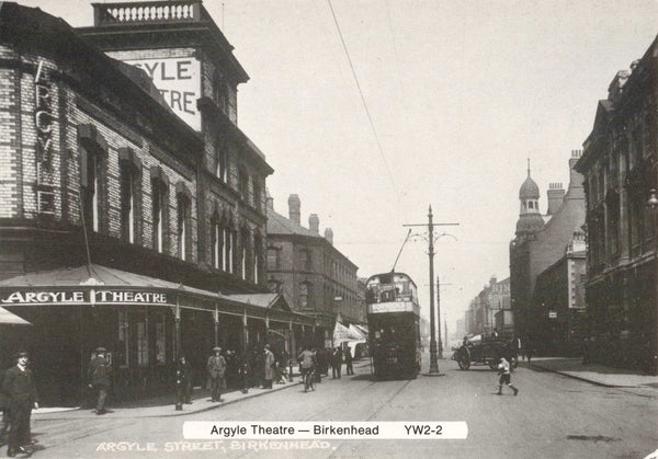 Reproduction postcard of Argyle Theatre, Birkenhead