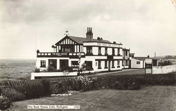 Real photo postcard of The Boat House Cafe, Parkgate, Wirral