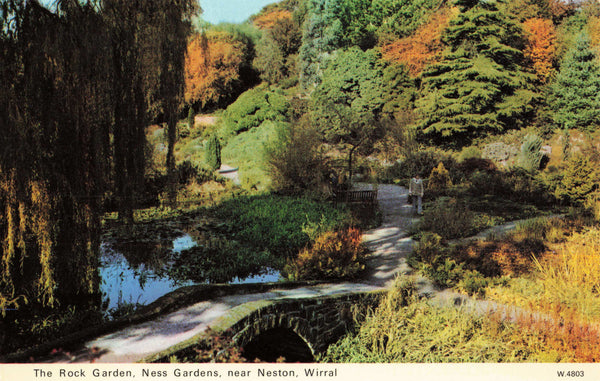 Colour postcard of The Rock Garden, Ness Gardens, Nr Neston, Wirral