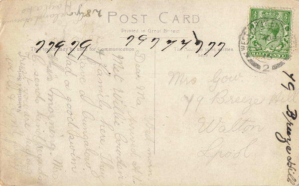 MARKET STREET, HOYLAKE - PRE 1918 WIRRAL POSTCARD (ref 2399/21/B)