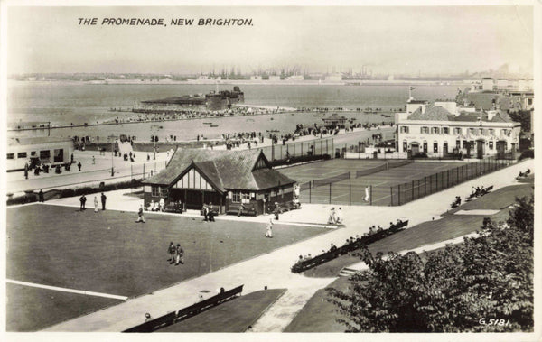 Real photo postcard titled The Promenade, New Brighton