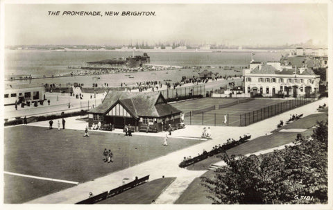 Real photo postcard titled The Promenade, New Brighton