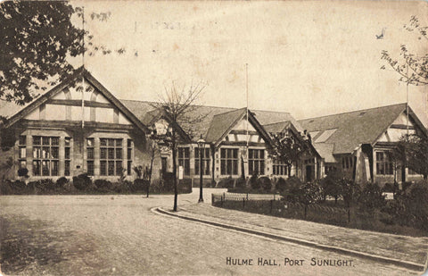 1914 postcard of Hulme Hall, Port Sunlight in Wirral