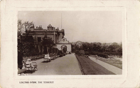 1909 real photo postcard of Liscard Park, The Terrace, in Wirral