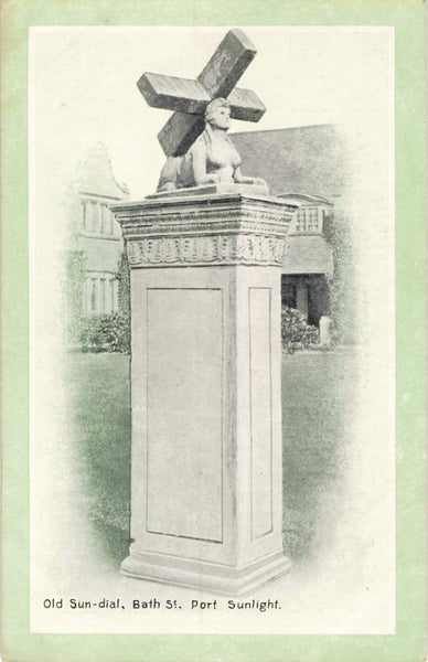 Old postcard of Old Sun-Dial, Bath St, Port Sunlight, Wirral