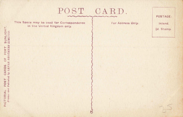 OLD SUN DIAL, BATH ST, PORT SUNLIGHT -WIRRAL POSTCARD (ref 2451/21/B)