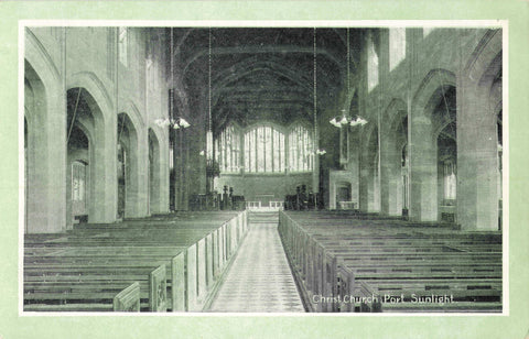 Old postcard of Christ Church, Port Sunlight, Wirral