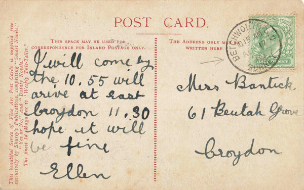 HAYES VILLAGE, KENT - 1910 POSTCARD (ref 2484/22/W1)