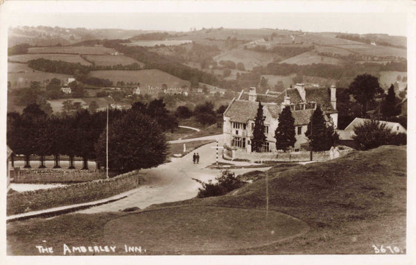 1963 real photo postcard of The Amberley Inn, near Stroud, Gloucestershire