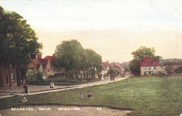 Old postcard of Bearsted in Kent, nr Maidstone