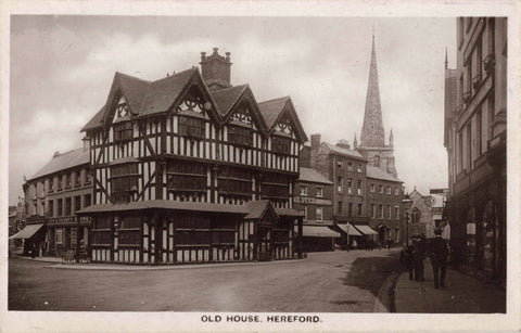 Early 1900s real photo postcard of Old House, Hereford