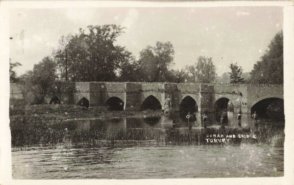 JONAH AND BRIDGE, TURVEY, old postcard