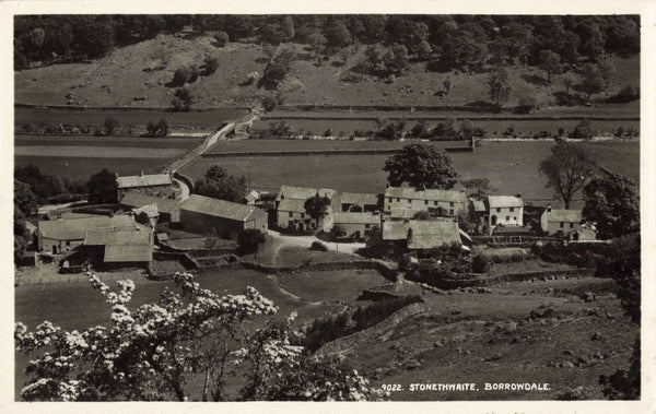 Old real photo postcard of Stonethwaite, Borrowdale in Cumberland