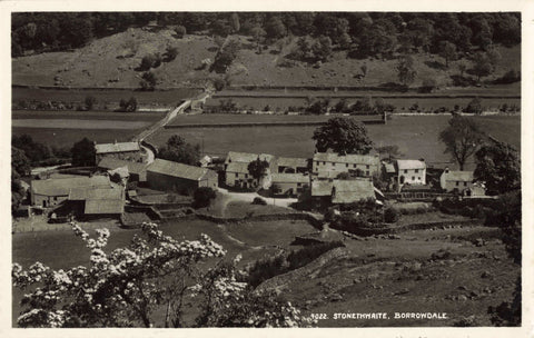 Old real photo postcard of Stonethwaite, Borrowdale in Cumberland