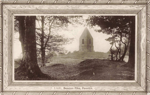 Old real photo postcard of Beacon Pike, Penrith