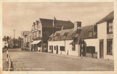 Old postcard of High Street, Dymchurch in Kent