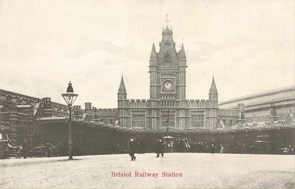 Old postcard of Bristol Railway Station