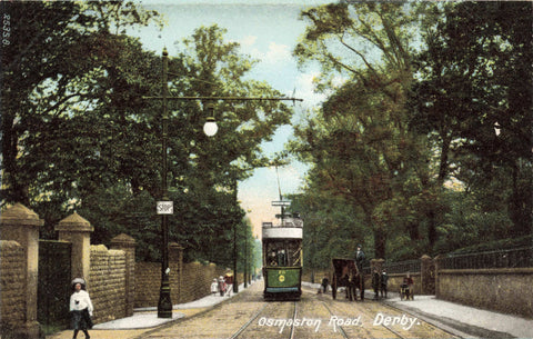 Early 1900s postcard of Osmaston Road, Derby