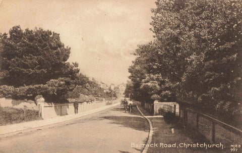 Old postcard of Barrack Road, Christchurch