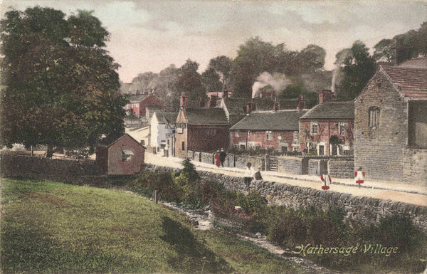 1908 postcard of Hathersage, Derbyshire