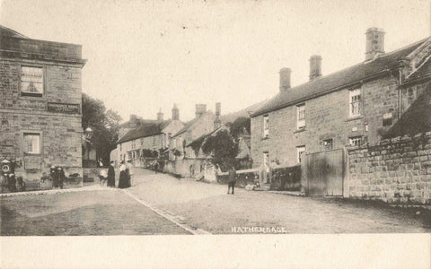 Pre 1918 postcard of Hathersage in Derbyshire, showing the Ordnance Arms Hotel