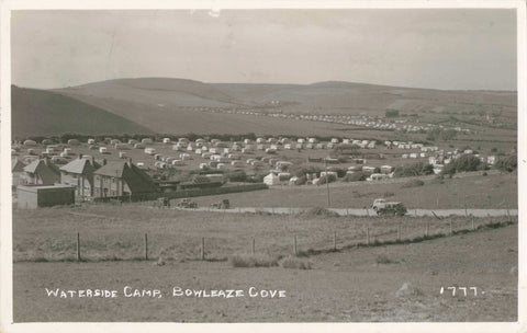 real photo Dorset postcard of Waterside Camp, Bowleaze Cove