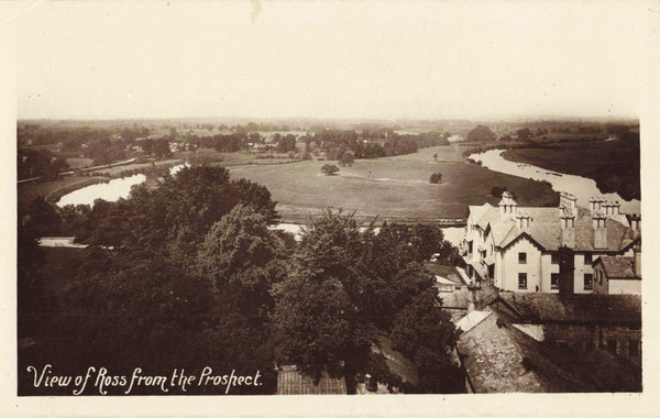 Pre 1918 real photo postcard of Ross from the Prospect, Herefordshire