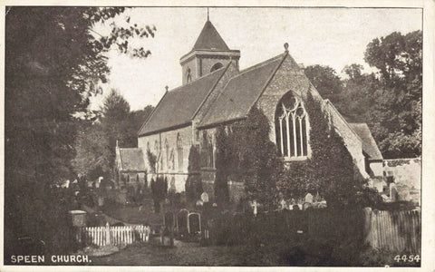 1918 postcard of Speen Church in Berkshire