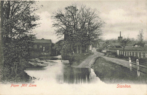 1904 postcard of Paper Mill Lane, Standon in Hertfordshire