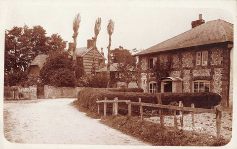 Early 1900s real photo postcard of Hurdcott in Wiltshire