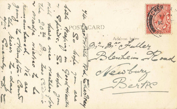 1921 postcard of Shiplake Lock