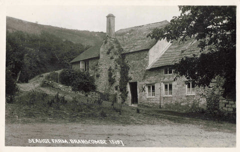 Old postcard of Seaside Farm, Branscombe, Devon