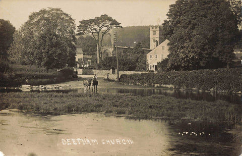 Old postcard of Beetham Church