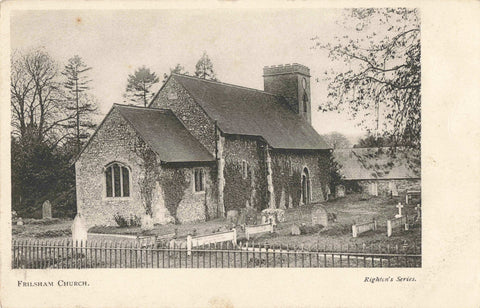 FRILSHAM CHURCH - NR NEWBURY, BERKSHIRE - c1902 POSTCARD (2641/22/W3)