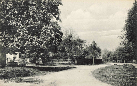 Old postcard of Meldreth in south Cambridgeshire