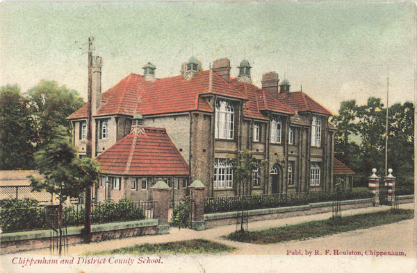 Early 1900s postcard of Chippenham and District County School