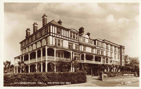 1950s real photo postcard of Hildenborough Hall, Frinton-on-Sea