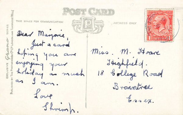 FRINTON ON SEA, THE ESPLANADE - OLD CARS - VINTAGE POSTCARD (ref 5055/22/W5)