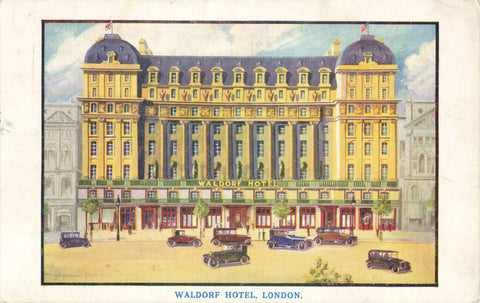 1920s postcard of Waldorf Hotel, London
