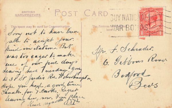 OLD POSTCARD OF WESTON SUPER MARE FROM ENCAMPMENT (ref 5144/22/W5)