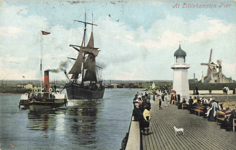 At Littlehampton Pier, 1903 postcard