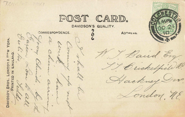 CHAUFFEUR NEVER LOOKS AT HIS FARE, OH NO - OLD RP POSTCARD (ref 5098/22/W5)