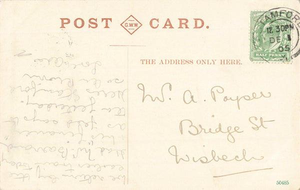LORD BURGHLEY'S HOSPITAL, STAMFORD, 1905 POSTCARD (ref 5241/22/W5)