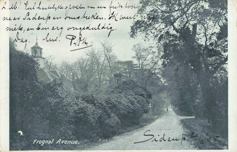 Early 1900s postcard of Frognal Avenue, Sidcup, Kent